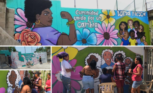 Lee más sobre el artículo Nuevo Mural en la sede Afrocaribe de Loma Fresca, una creación de la comunidad